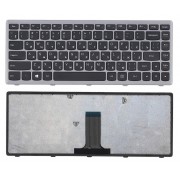 Клавиатура Lenovo IdeaPad Flex 14, G400S, G405S, G410S, N410, S410P, Z410, 25-213957 чёрная, с серой рамкой