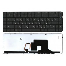 Клавиатура для ноутбука HP Pavilion dv6-3000, dv6-3100, dv6-3200, dv6-3300 Чёрная, с подсветкой