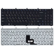 Клавиатура для ноутбука Casper W760, W762, Clevo C5500, W760, W765, DNS W765K, W765S, Gigabyte Q1700C, iRu Patriot 510, 525, 530, 715, RoverBook Steel N607 черная, без рамки, плоский Enter