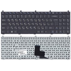 Клавиатура для ноутбука Casper W760, W762, Clevo C5500, W760, W765, DNS W765K, W765S, Gigabyte Q1700C, iRu Patriot 510, 525, 530, 715, RoverBook Steel N607 черная, без рамки, широкий Enter