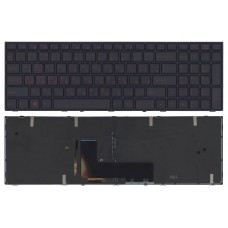 Клавиатура для ноутбука DNS P650SA, P650SE, P650SG, P651SE, P651SG, P655SE, P655SG, P671SG черная с рамкой, с подсветкой