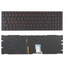 Клавиатура для ноутбука Asus ROG GL502VM, GL502VMK, GL502VS, GL502VSK, GL502VT, GL502VY черная, без рамки, с подсветкой