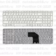 Клавиатура для ноутбука HP Pavilion G6-2023 Белая, с рамкой