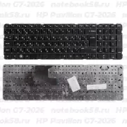 Клавиатура для ноутбука HP Pavilion G7-2026 Чёрная, без рамки, вертикальный ENTER