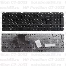 Клавиатура для ноутбука HP Pavilion G7-2033 Чёрная, без рамки, вертикальный ENTER