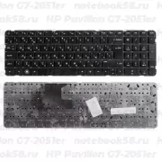 Клавиатура для ноутбука HP Pavilion G7-2051er Чёрная, без рамки, вертикальный ENTER
