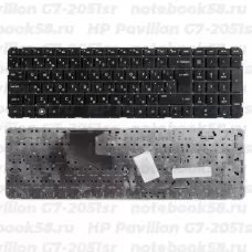 Клавиатура для ноутбука HP Pavilion G7-2051sr Чёрная, без рамки, вертикальный ENTER