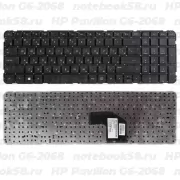 Клавиатура для ноутбука HP Pavilion G6-2068 Черная, без рамки
