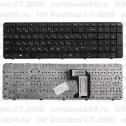 Клавиатура для ноутбука HP Pavilion G7-2026 Чёрная с рамкой