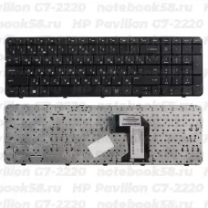 Клавиатура для ноутбука HP Pavilion G7-2220 Чёрная с рамкой