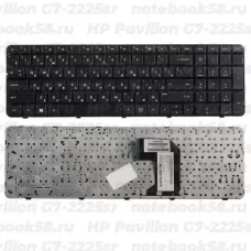 Клавиатура для ноутбука HP Pavilion G7-2225sr Чёрная с рамкой