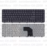 Клавиатура для ноутбука HP Pavilion G6-2200 черная, с рамкой