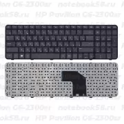 Клавиатура для ноутбука HP Pavilion G6-2300sr черная, с рамкой