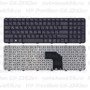 Клавиатура для ноутбука HP Pavilion G6-2362er черная, с рамкой