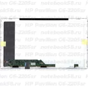 Матрица для ноутбука HP Pavilion G6-2205sr (1366x768 HD) TN, 40pin, Матовая