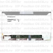 Матрица для ноутбука HP Pavilion G6-2051sr (1366x768 HD) TN, 40pin, Матовая