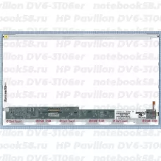 Матрица для ноутбука HP Pavilion DV6-3106er (1366x768 HD) TN, 40pin, Глянцевая