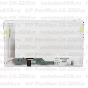 Матрица для ноутбука HP Pavilion G6-2205sr (1366x768 HD) TN, 40pin, Матовая