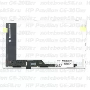 Матрица для ноутбука HP Pavilion G6-2012er (1366x768 HD) TN, 40pin, Глянцевая