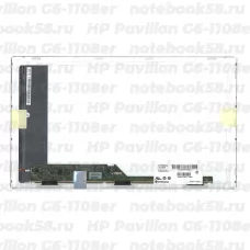 Матрица для ноутбука HP Pavilion G6-1108er (1366x768 HD) TN, 40pin, Глянцевая
