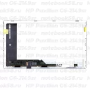 Матрица для ноутбука HP Pavilion G6-2149sr (1366x768 HD) TN, 40pin, Матовая