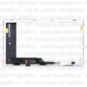 Матрица для ноутбука HP Pavilion G6-2205er (1366x768 HD) TN, 40pin, Матовая