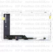 Матрица для ноутбука HP Pavilion G6-2343sr (1366x768 HD) TN, 40pin, Матовая