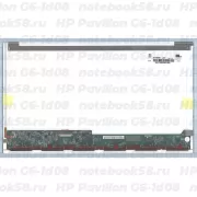 Матрица для ноутбука HP Pavilion G6-1d08 (1366x768 HD) TN, 40pin, Глянцевая