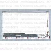 Матрица для ноутбука HP Pavilion G6-2005 (1366x768 HD) TN, 40pin, Глянцевая