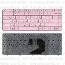 Клавиатура для ноутбука HP Pavilion G6-1025 Розовая