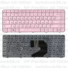 Клавиатура для ноутбука HP Pavilion G6-1262sr Розовая
