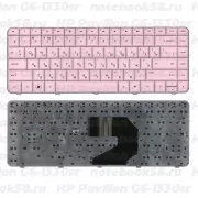 Клавиатура для ноутбука HP Pavilion G6-1330sr Розовая