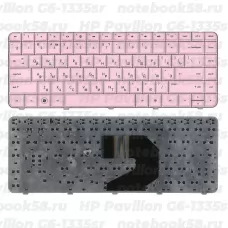 Клавиатура для ноутбука HP Pavilion G6-1335sr Розовая