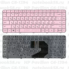 Клавиатура для ноутбука HP Pavilion G6-1394 Розовая