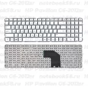 Клавиатура для ноутбука HP Pavilion G6-2012sr Белая, без рамки
