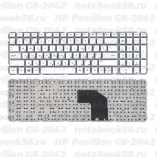 Клавиатура для ноутбука HP Pavilion G6-2042 Белая, без рамки