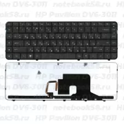 Клавиатура для ноутбука HP Pavilion DV6-3011 Чёрная, с подсветкой