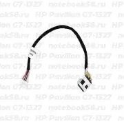Разъём питания для ноутбука HP Pavilion G7-1327 (7.4x5.0мм, 8 контактов) с кабелем