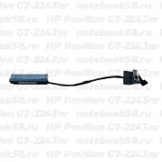 Шлейф жесткого диска для ноутбука HP Pavilion G7-2243nr (6+7pin)