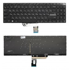 Клавиатура для ноутбука Asus VivoBook Pro 15 M6500, M6500I, M6500Q, M6500R, M6500X черная, без рамки, с подсветкой Клавиатура для ноутбука Asus VivoBook Pro 15 M6500, M6500I, M6500Q, M6500R, M6500X черная, без рамки, с подсветкой