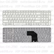 Клавиатура для ноутбука HP Pavilion G6-2110 Белая, с рамкой