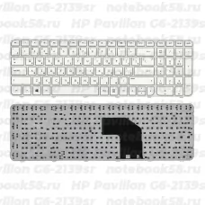 Клавиатура для ноутбука HP Pavilion G6-2139sr Белая, с рамкой