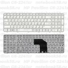 Клавиатура для ноутбука HP Pavilion G6-2241sr Белая, с рамкой