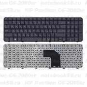 Клавиатура для ноутбука HP Pavilion G6-2080sr черная, с рамкой
