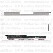 Матрица для ноутбука HP Pavilion G6-2106nr (1366x768 HD) TN, 40pin, Глянцевая