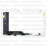 Матрица для ноутбука HP Pavilion G6-2239sr (1366x768 HD) TN, 40pin, Матовая