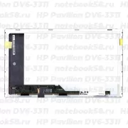 Матрица для ноутбука HP Pavilion DV6-3311 (1366x768 HD) TN, 40pin, Матовая
