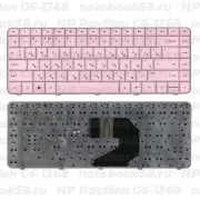 Клавиатура для ноутбука HP Pavilion G6-1368 Розовая