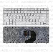 Клавиатура для ноутбука HP Pavilion G6-1374 Серебристая