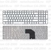 Клавиатура для ноутбука HP Pavilion G6-2100 Белая, без рамки